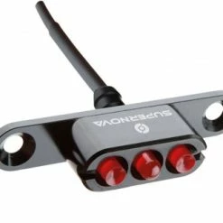 Supernova E3 Tail Light 2 Ruecklicht LED Schwarz 6V Gepaecktraeger Montage Kabelabgang 0 Grad