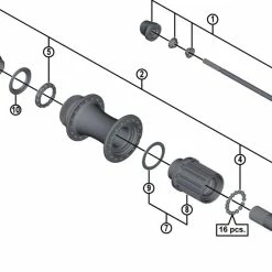 Shimano XTR FH-M9000 Disc Hinterradnabe Ersatzteil | Kugellager Links Nr 5
