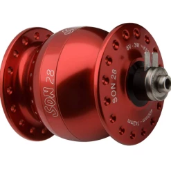 Schmidt SON 28 Nabendynamo Rot Eloxiert 36 Loch