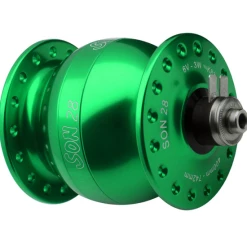 Schmidt SON 28 Nabendynamo Hellgruen Eloxiert 36 Loch