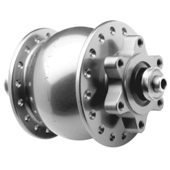 Schmidt SON 28 Nabendynamo Disc 6 Loch Silber Eloxiert 36 Loch