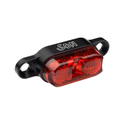 Schmidts SON Gepaecktraeger Ruecklicht 190cm Kabel Farbe Schwarz Glas Rot