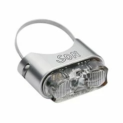 Schmidts SON Ruecklicht Sattelstuetze Ohne Kabel Farbe Silber Glas Klar