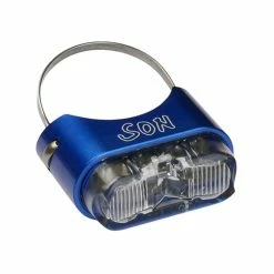 Schmidts SON Ruecklicht Sattelstuetze Ohne Kabel Farbe Blau Glas Klar