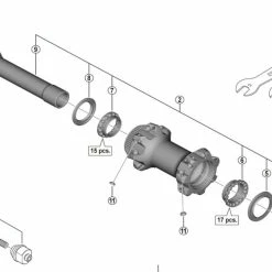 Shimano XTR HB-M9110-BS Disc Vorderradnabe Ersatzteil | Staubkappe Rechts Nr 1