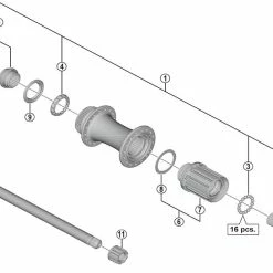 Shimano XTR FH-M9010-B Disc Hinterradnabe Ersatzteil | Hohlachse Nr 2