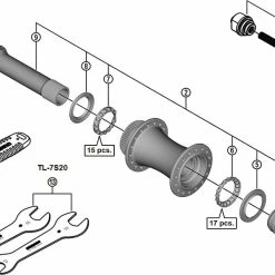 Shimano XTR HB-M9010 / HB-M9010-B Disc Vorderradnabe Ersatzteil | Dichtring Rechts Nr 5