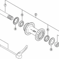 Shimano Deore XT HB-M8000 / HB-M775 / HB-M770 Disc Vorderradnabe Ersatzteil | Achsmuttereinheit Komplett Nr 3 -Naben Verkäufe 54807 2