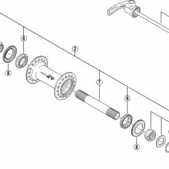 Shimano Deore XT HB-M8000 / HB-M775 / HB-M770 Disc Vorderradnabe Ersatzteil | Achsmuttereinheit Komplett Nr 3 -Naben Verkäufe 54807 3