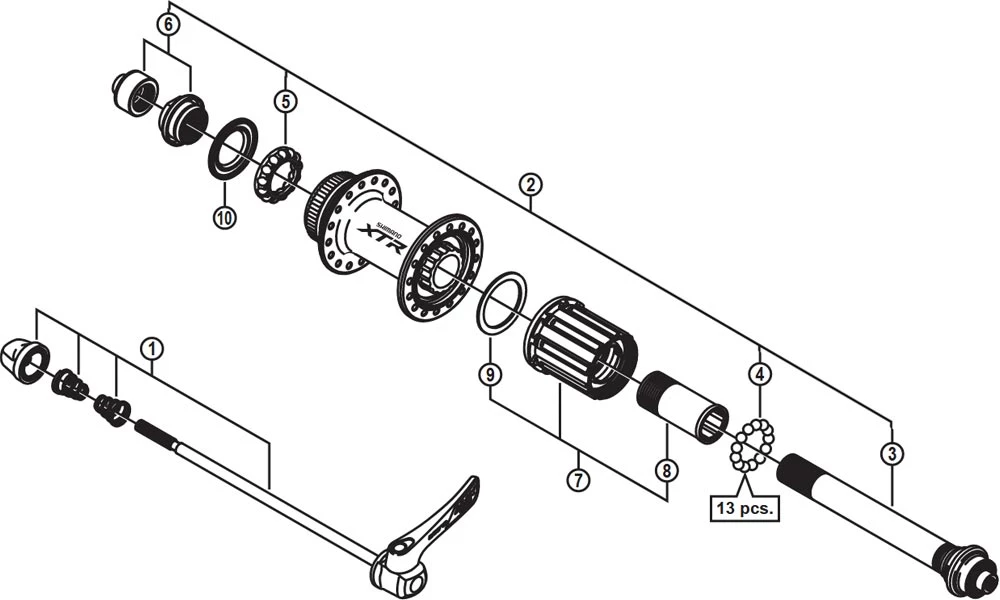 Shimano XTR FH-M985 Disc Hinterradnabe Ersatzteil | Stahlkugeln 3/16" Nr 4 2 Shimano XTR FH-M985 Disc Hinterradnabe Ersatzteil | Stahlkugeln 3/16" Nr 4 – Bild 2