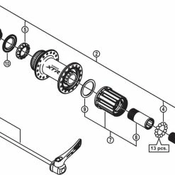 Shimano XTR FH-M985 Disc Hinterradnabe Ersatzteil | Kugellager Links Nr 5