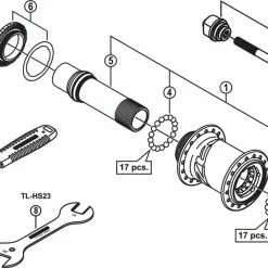 Shimano Zee HB-M640 Disc Vorderradnabe Ersatzteil | Achsmutter Nr 2
