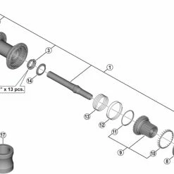 Shimano Deore XT FH-M8130 / FH-M8110 / FH-M9110 Hinterrradnabe Ersatzteil | Dichtring Microspline Freilaufkoerper Nr 8