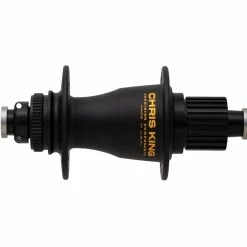 Chris King Boost Centerlock Hinterradnabe 12x148 Disc Centerlock 32 Loch Rotor Shimano Micro-Spline Two Tone | Schwarz-gold