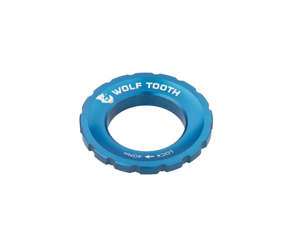 Wolf Tooth Centerlock Verschlussring - Externe Verschraubung Aluminium Blau 1 Wolf Tooth Centerlock Verschlussring - Externe Verschraubung Aluminium Blau