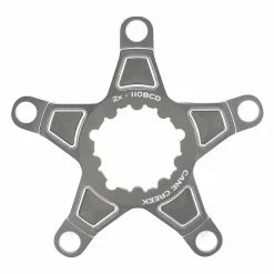 Cane Creek EeWings Kettenblatt -Spider 2 Fach 110mm Lochkreis 5 Arm Silber-titanium
