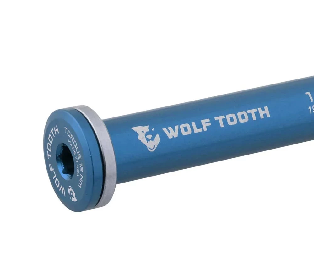 Wolf Tooth Steckachse Vorderrad - 12x100mm Laenge 120mm Gewinde M12x1,5mm Blau 2 Wolf Tooth Steckachse Vorderrad - 12x100mm Laenge 120mm Gewinde M12x1,5mm Blau – Bild 2