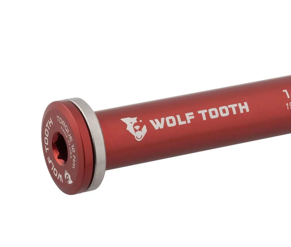 Wolf Tooth Steckachse Vorderrad - 12x100mm Laenge 122mm Gewinde M12x1,75mm Rot 2 Wolf Tooth Steckachse Vorderrad - 12x100mm Laenge 122mm Gewinde M12x1,75mm Rot – Bild 2