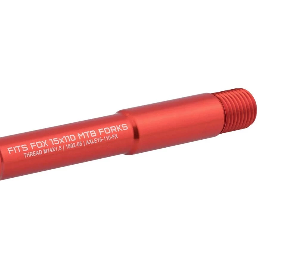 Wolf Tooth Fox Steckachse Vorderrad - 15x110mm Laenge 155mm Gewinde M14x1,5mm Rot 3 Wolf Tooth Fox Steckachse Vorderrad - 15x110mm Laenge 155mm Gewinde M14x1,5mm Rot – Bild 3