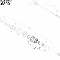 Shimano Ultegra FH-6800 Hinterradnabe Ersatzteil | Freilaufkoerper Komplett Nr 10 -Naben Verkäufe 58785 2
